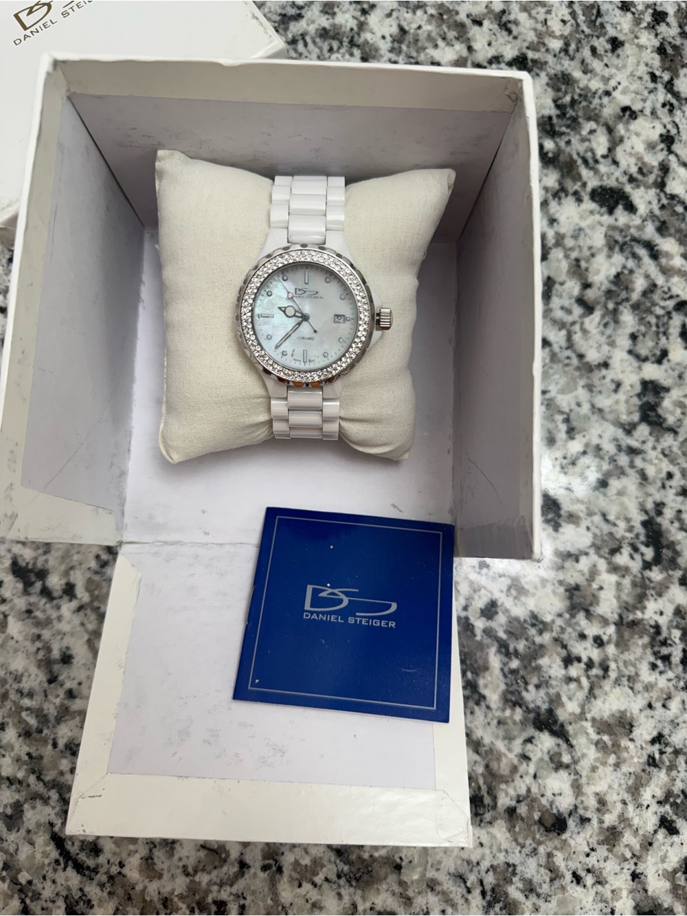 New DS Daniel Steiger White Ceramic Watch